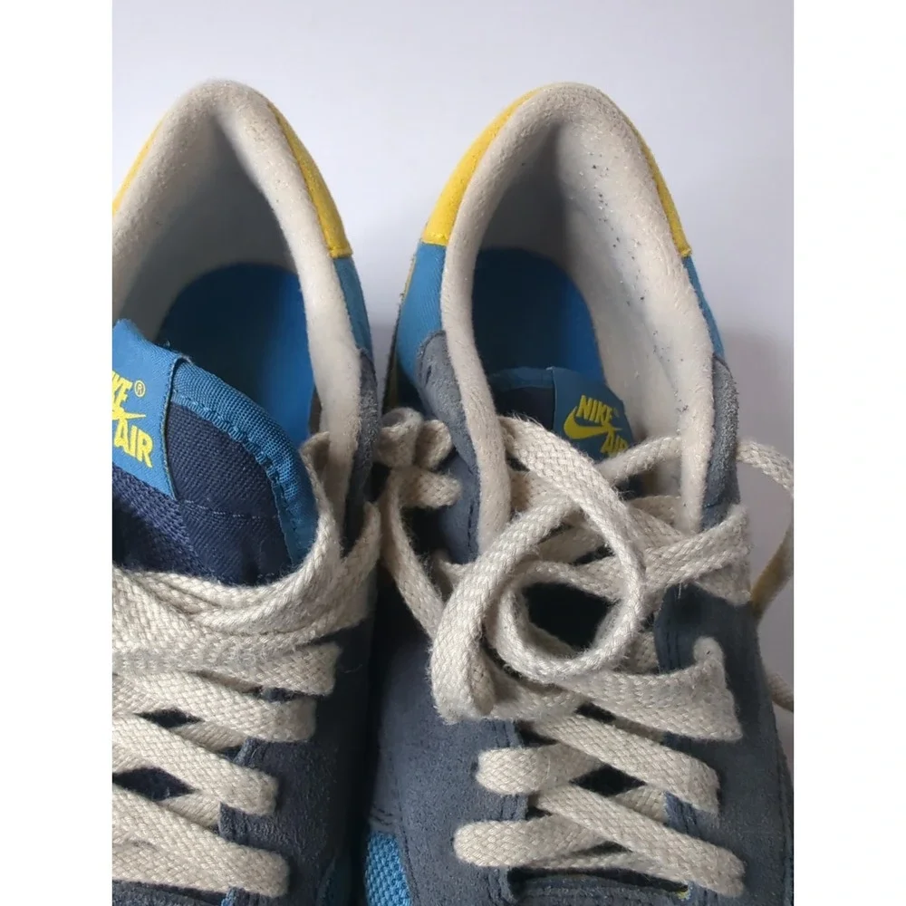 Nike Air Epic Blue Yellow 525249-474 Mens 8 Suede Retro Colorblock 2012